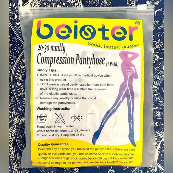 NWT Beister Compression Pantyhose, Support Tights - Picture 8 of 10
